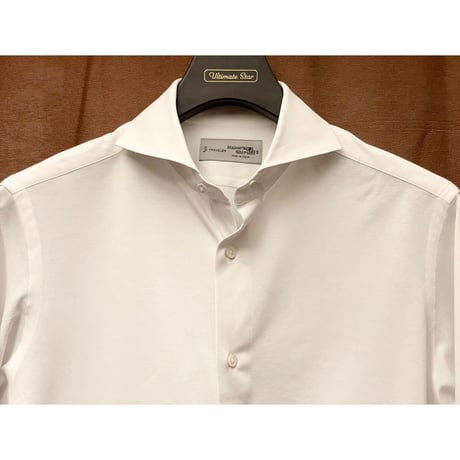 MADE IN JAPAN製 Maker's Shirt 鎌倉 TRAVELER 長袖ニットシャツ ホワイト 39-15 1/2サイズ