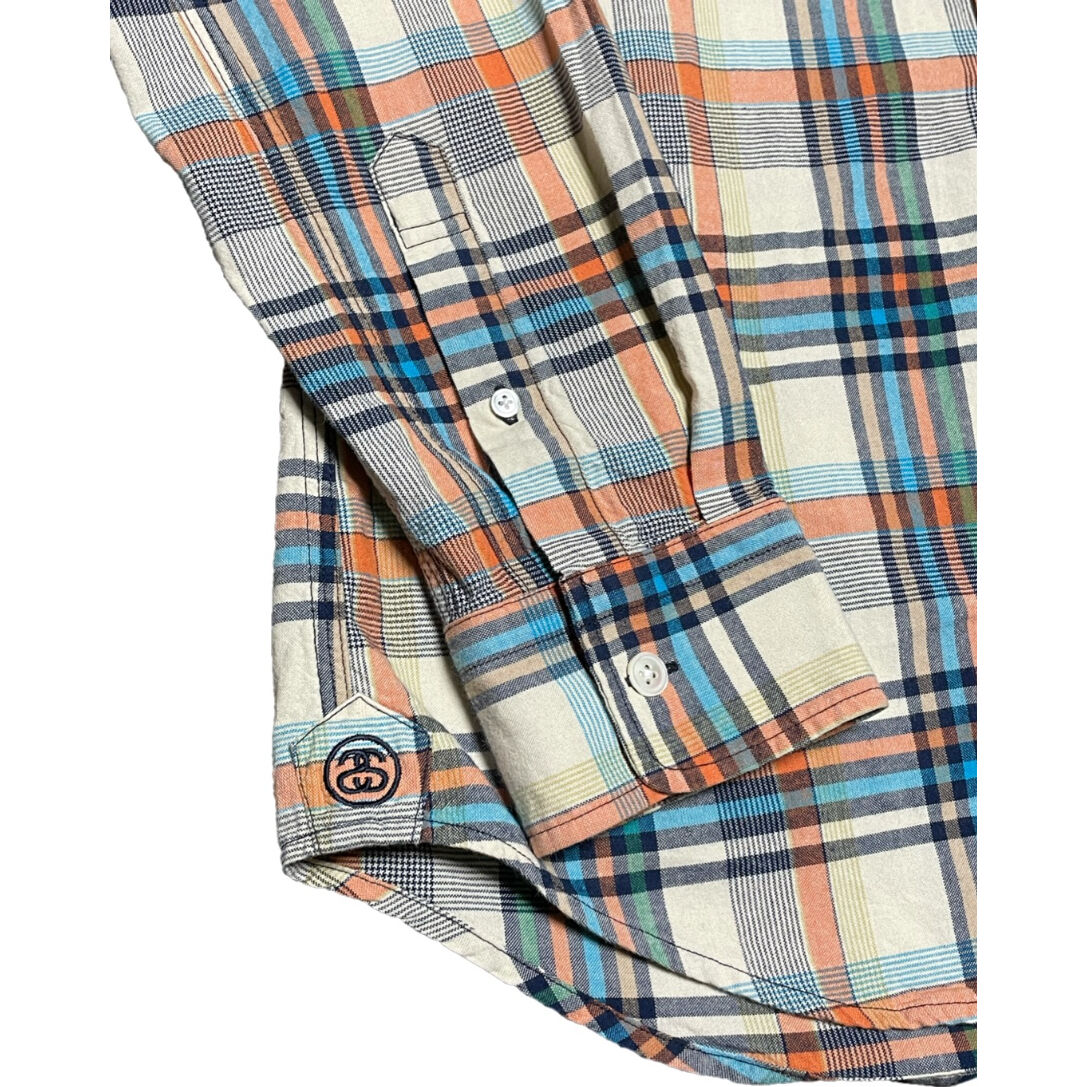 STUSSY DELUXE HAND TAILORED 長袖チェックシャツ マルチカラー STUSSY DELUXE HAND TAILORED 長袖チェックシャツ マルチカラー