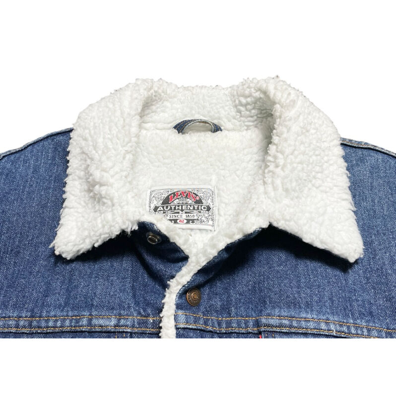 美品 Levi's 71608-0216 デニムボアジャケット USA製 42 80's Levi's 71608-0216 Boa Denim Trucker Jacket Made in USA