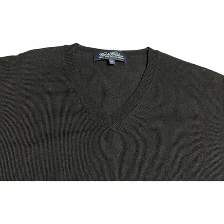 Brooks Brothers Vネックメリノウールセーター ブラック Mサイズ