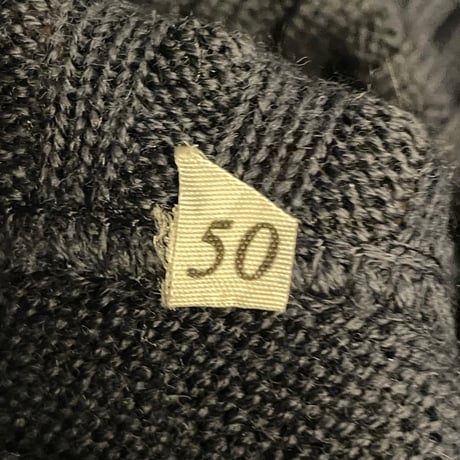 MADE IN ITALY製 L'UOHO DI LINEADUE タートルネックカシミヤ混ニットセーター ネイビー 50サイズ