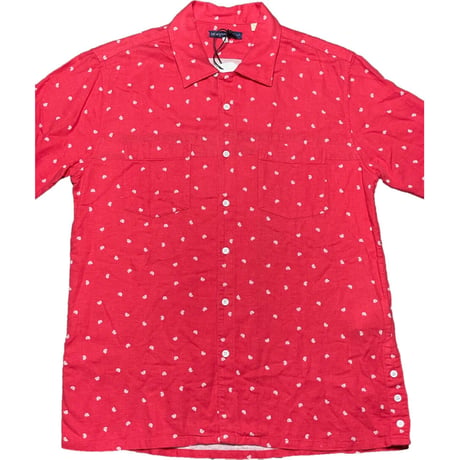 ☆タグ付き新古品☆ MADE IN ROMANIA製 LEVI'S MADE & CRAFTED 半袖アロハシャツ レッド 2/Mサイズ