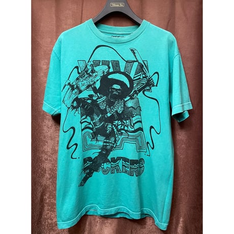 MADE IN USA製 ROCKERS NYC プリントTシャツ グリーン Mサイズ