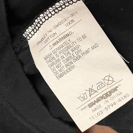 SWAGGER ポケット付きクルーネックTシャツ ブラック Mサイズ