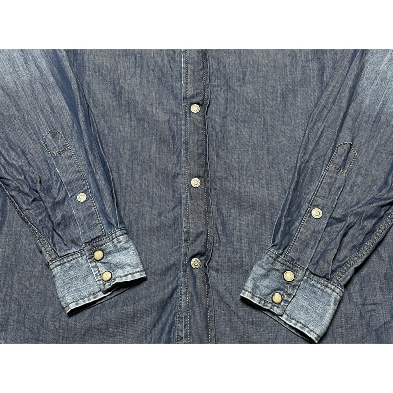 ARMANI JEANS 長袖デニムウエスタンシャツ インディゴ Mサイズ