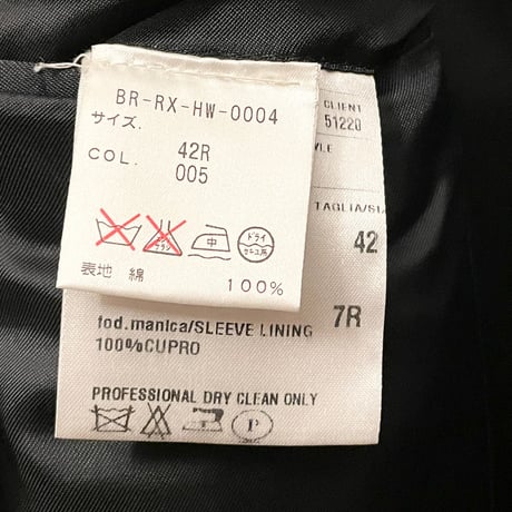 MADE IN ITALY製 RALPH LAUREN ベルベットテーラードジャケット ブラック 42Rサイズ