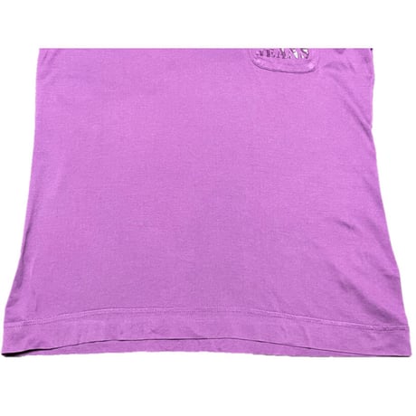 ARMANI JEANS ポケット付き半袖VネックTシャツ パープル Mサイズ