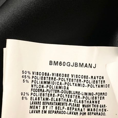 MADE IN ITALY製 ARMANI COLLEZIONI コサージュ付きジャケット シルバー×ブラック 42サイズ