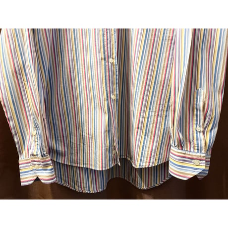 MADE IN ITALY製 ETRO 長袖ストライプシャツ マルチカラー Lサイズ