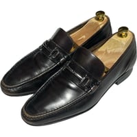 MADE IN ITALY製 Salvatore Ferragamo ホースビットローファー ブラック 8/26cm