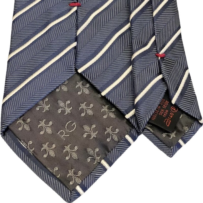 MADE IN ITALY製 ROMEO GIGLI レジメンタルストライプ柄シルク MADE IN ITALY製 ROMEO GIGLI レジメンタルストライプ柄シルク