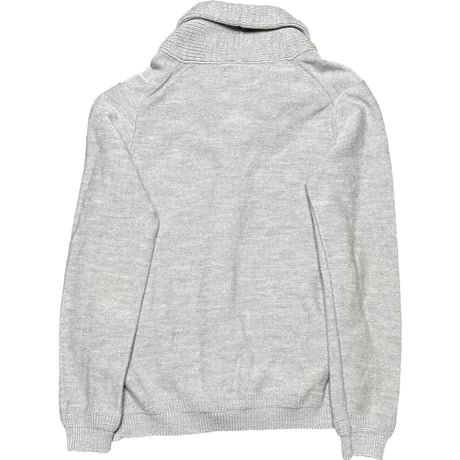 BEAMS ショールカラーウールカーディガン ライトグレー Mサイズ