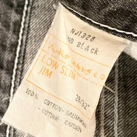 MADE IN ITALY製 nudie jeans ブラックデニムパンツ ブラック W28-L32サイズ