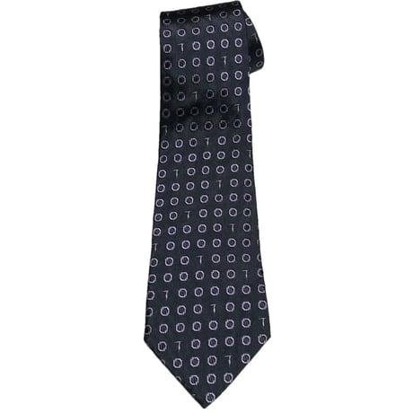 MADE IN ITALY製 TRUSSARDI ドット柄シルクネクタイ パープル