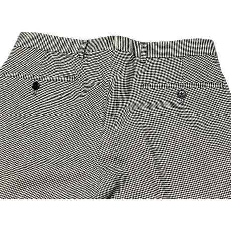 BROOKS BROTHERS MILANO 千鳥格子柄ウールコットンスラックス ブラック×ホワイト W29サイズ