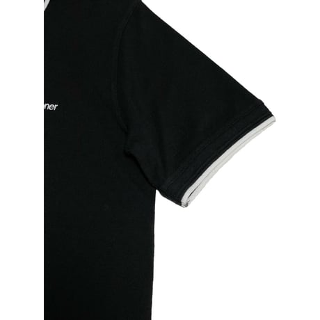 STUSSY DELUXE × Reyn Spooner Wネーム鹿の子ポロシャツ ブラック Sサイズ