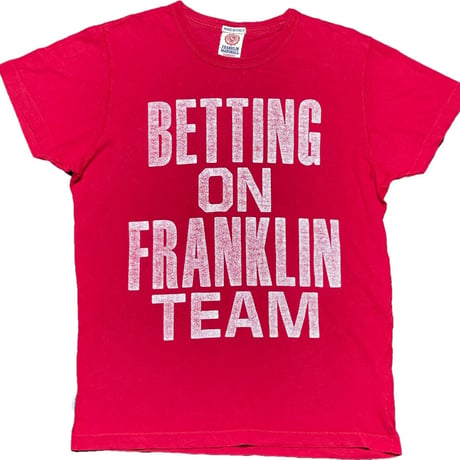 MADE IN ITALY製 FRANKLIN MARSHALL VARSITY 半袖Tシャツ レッド Mサイズ