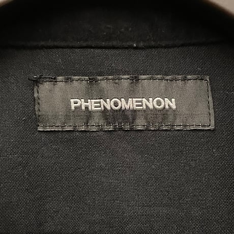 MADE IN JAPAN製 PHENOMENON 2010AWモデル 長袖コットンシャツ ブラック 38/Mサイズ