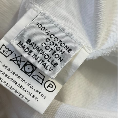 ★新品★ MADE IN ITALY製 MAGLIA「VIAGGIO」ロゴプリント クルーネックTシャツ ホワイト