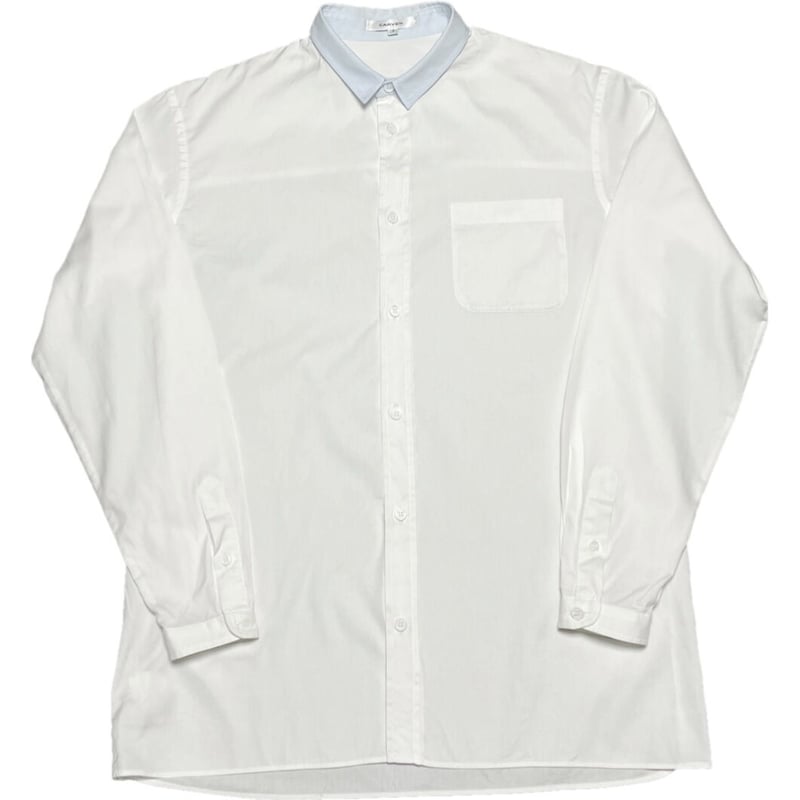 三越伊勢丹取り扱い】CARVEN 長袖クレリックシャツ ホワイト 2サイズ 