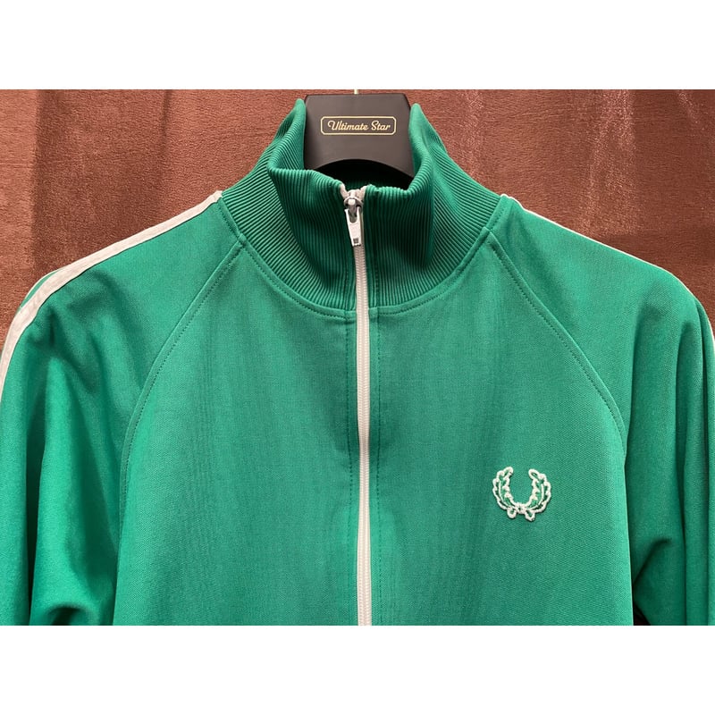 MADE IN PORTUGAL製 FRED PERRY トラックジャケット グリーン S MADE IN PORTUGAL製 FRED PERRY トラックジャケット グリーン S