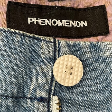 MADE IN JAPAN製 PHENOMENON 2011年SSモデル デニムカーゴパンツ ライトインディゴ W30/Mサイズ