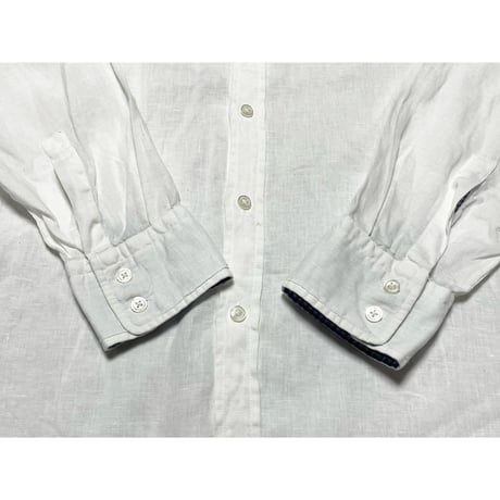 HUGO BOSS 長袖リネンシャツ ホワイト Mサイズ