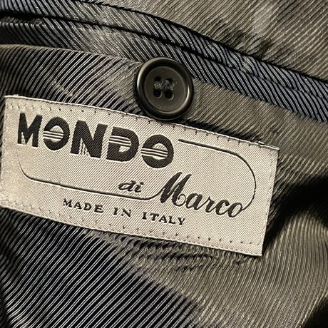 ▲訳あり商品▲ MADE IN ITALY製 MONDO di Marco i velluti Pontoglio ベルベット生地ステンカラージャケット ブラック 38/48サイズ