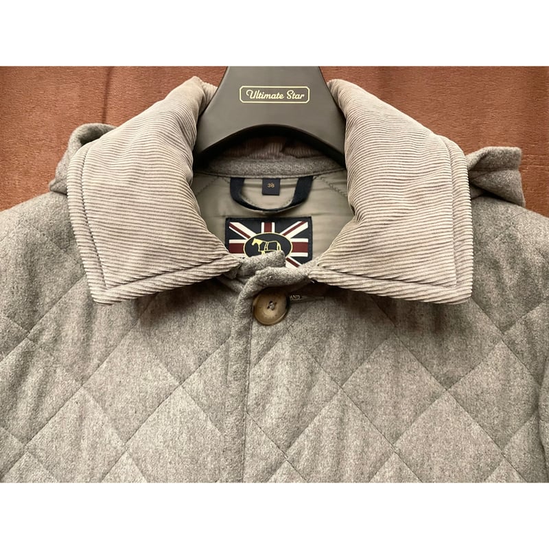 MADE IN ENGLAND製 LAVENHAM フード付きウールキルティング MADE IN ENGLAND製 LAVENHAM フード付きウールキルティング