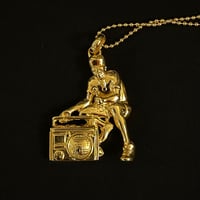 ☆未使用新古品☆ 激レア Gabriel Urist x PHENOMENON B-BOY Pendant Old School ボールチェーンネックレス ゴールド