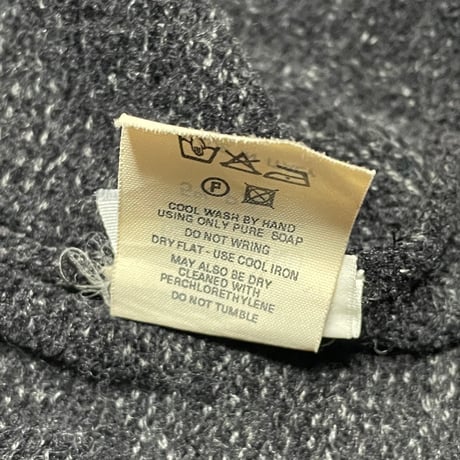 MADE IN ITALY製 BARNEYS NEWYORK メリノウール混Vネックセーター ブラック 48サイズ