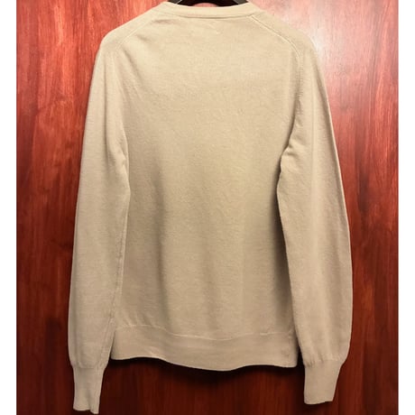 MADE IN ITALY製 80s UNITED COLORS OF BENETTON ラムウールカーディガン ベージュ 48サイズ