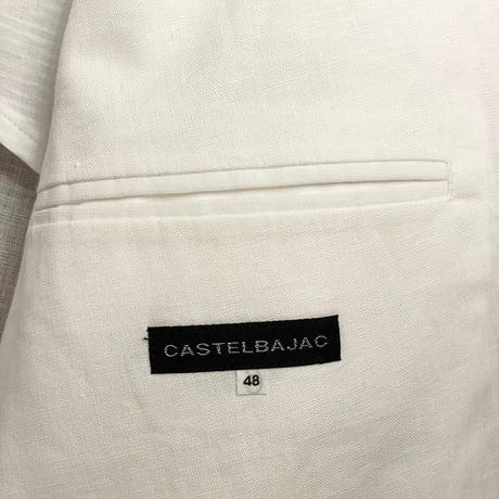 MADE IN JAPAN製 CASTELBAJAC リネンテーラードジャケット ホワイト 48サイズ