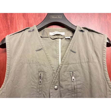 MADE IN ITALY製 90s～00s MARC JACOBS コットンアーミーベスト カーキ 44サイズ