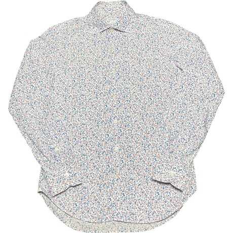 【nano universe取り扱い】MASTAI FERRETTI 長袖花柄シャツ ホワイト 38-15サイズ