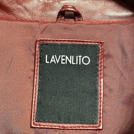 LAVENLITO VERA PELLE ダブルライダースレザージャケット ボルドー Lサイズ