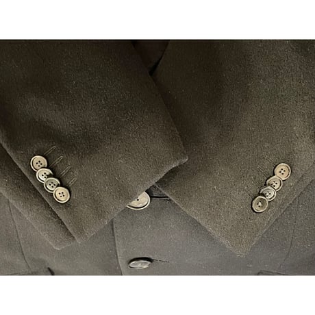 MADE IN ITALY製 ABAHOUSE ウールチェスターロングコート ブラック 44サイズ