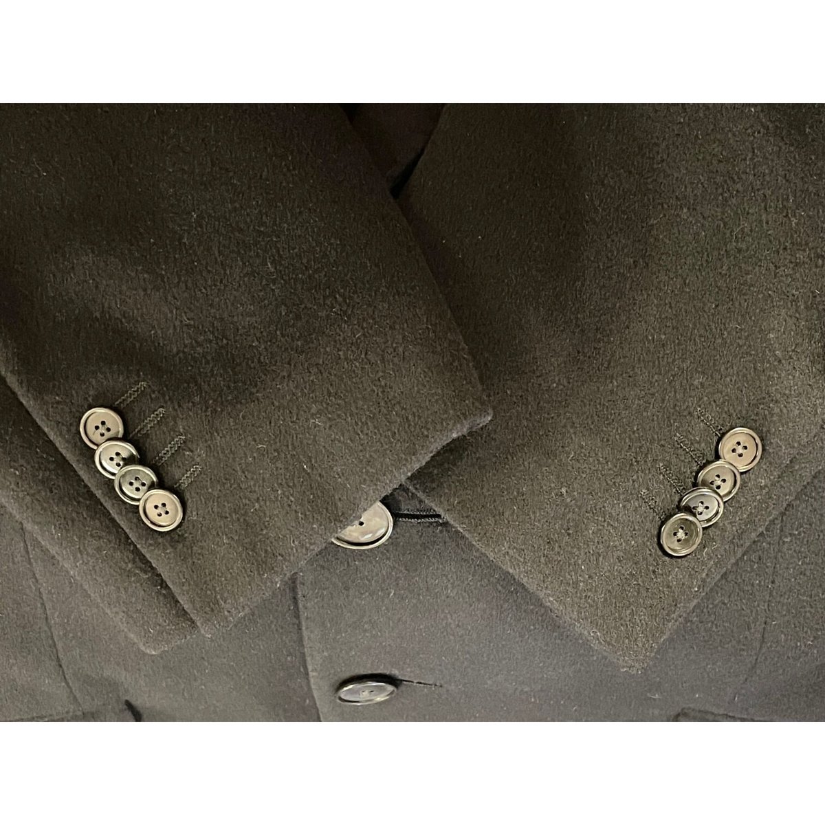 MADE IN ITALY製 ABAHOUSE ウールチェスターロングコート ブラック 44サ