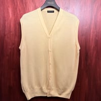 MADE IN ITALY製 FRANCO ZICHE ヴァージンウール ニットベスト イエロー M/50サイズ