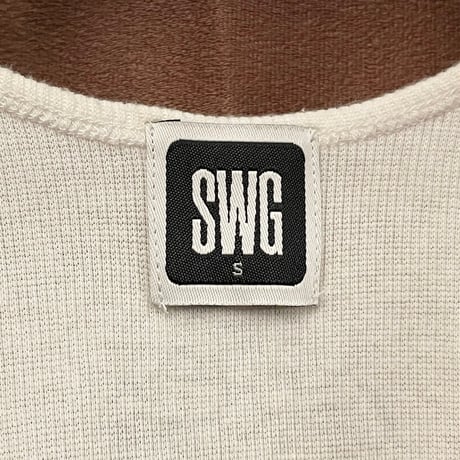 MADE IN JAPAN製 SWAGGER クロスプリントタンクトップ ホワイト Sサイズ
