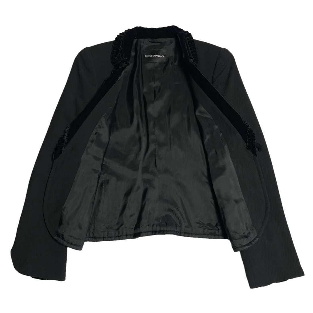 MADE IN ITALY製 EMPORIO ARMANI ベロア切り替えテーラード