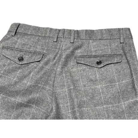 Complet per MEN'S MELROSE ウィンドウ・ペン柄 カシミヤ混ウールスラックス グレー 4サイズ