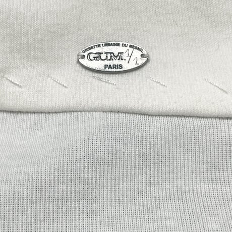 MADE IN FRANCE製 GUM PARIS 半袖ポロシャツ ホワイト Mサイズ