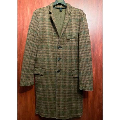 MADE IN JAPAN製 URBAN RESEARCH 千鳥格子柄ウールチェスターコート ブラウン Lサイズ