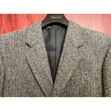 MADE IN JAPAN製 90s Tsutsumi TAILOR × Harris Tweed ヘリンボーン柄ウールテーラードジャケット グレー