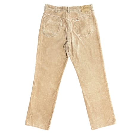 希少 MADE IN USA製 80s L.L.Bean FREEPORT, MAINEタグ 42TALONジッパー コーデュロイパンツ ベージュ W32-L32サイズ