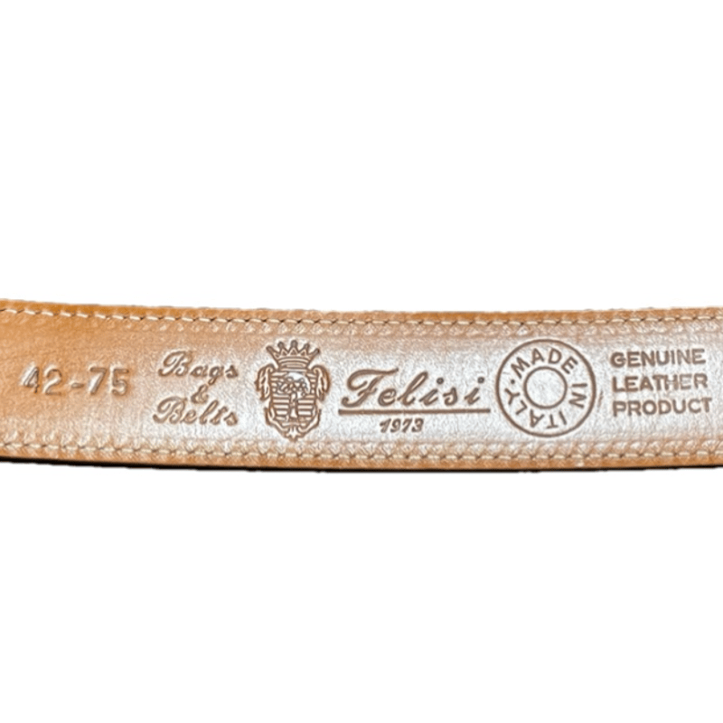 ITA製 フェリージ バケッタレザー ベルト ダークブラウン MADE IN ITALY製 Felisi バケッタレザーベルト ダークブラウン