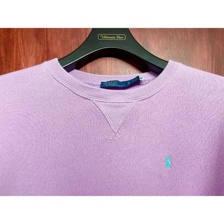 Polo by Ralph Lauren 裏起毛スウェットトレーナー パープル XSサイズ
