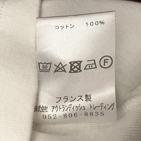 MADE IN FRANCE製 BANDOL RIB COTTON MILITARY CREW TEE クルーネックTシャツ ホワイト T/1サイズ