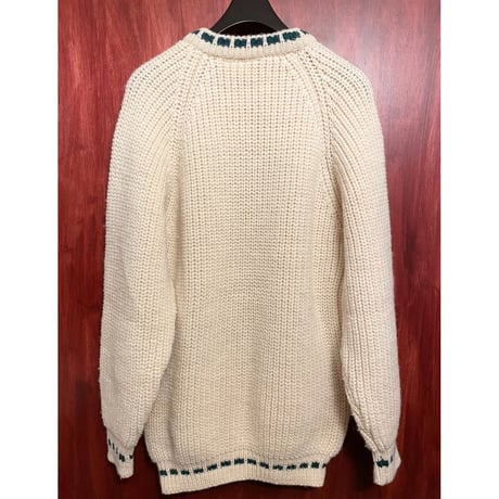 MADE IN ENGLAND製 KENT & CURWEN クルーネックウールセーター アイボリー Mサイズ
